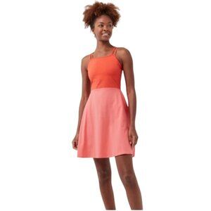 Pact Organic Womens Dress Athletic Mini Size S Red Pink Tennis Fit and Flare